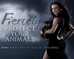 The actress is an animal lover and posed for PETA in their 